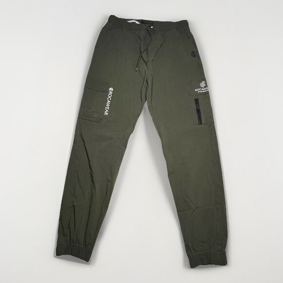 Rocawear Other - Rocaware Men's Joggers Stretch Drawstrings Olive Green Size XL ~Xl Side Pockets